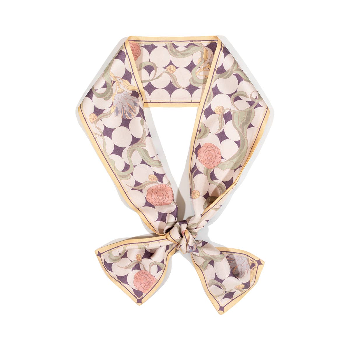 "Dream" Silk Twilly Neck Bow - Yellow for wholesale on Faire