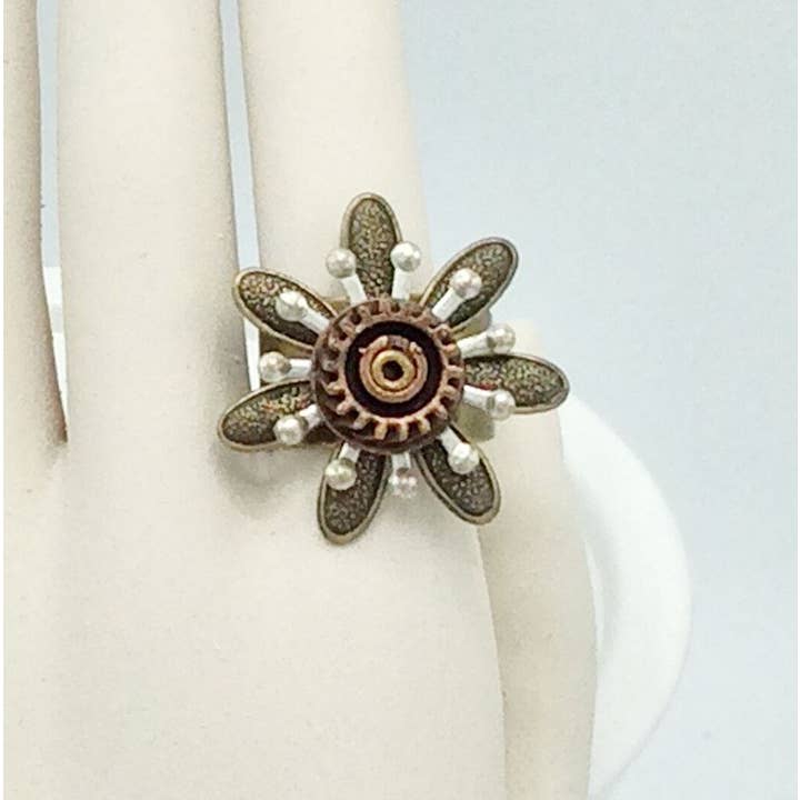 Mechanical Botanical Ring - R22 for wholesale by Alchemy Inc