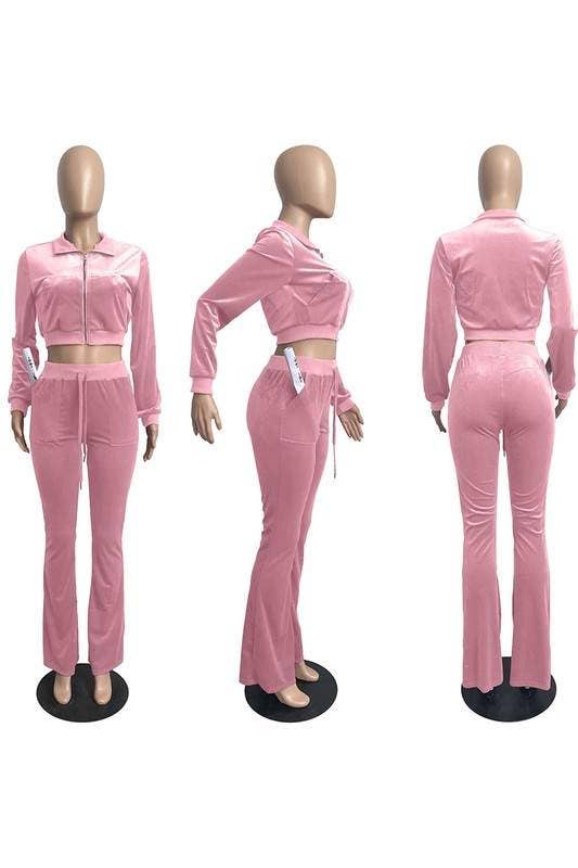 Queen Fashion – wholesale Set med topp och kjol - Dam – Velourjacka träningsset9