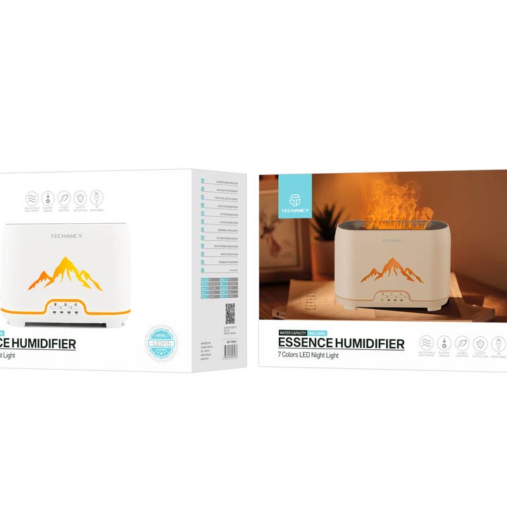 TECHANCY - Wholesale Electronic Diffuser - TECHANCY Essential Oil Diffusers, Flame Air Diffuser 240ML3