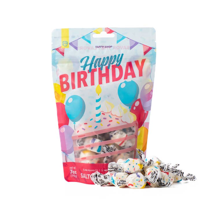 Happy Birthday Taffy Bag (7oz.)™ for wholesale by Taffy Shop