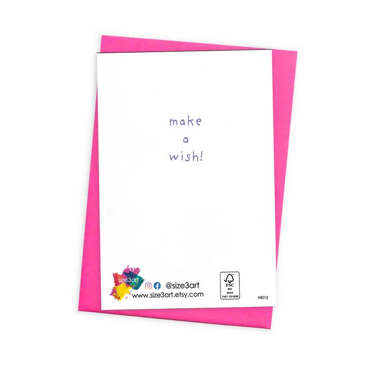 size3art - Wholesale Birthday Card - Birthday Greeting Card with Abstract Art Candles Design1