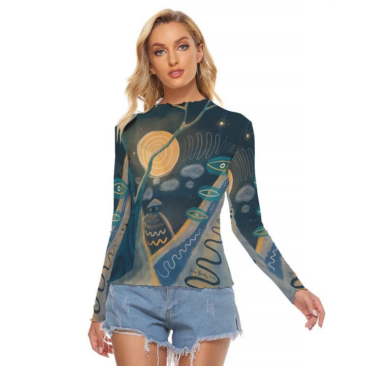 All Around Artsy - Wholesale T-shirt – women's - "January" Mesh Shirt1