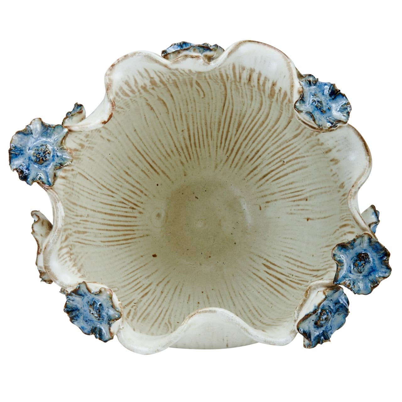 Continental Home - Wholesale Vase - Blue Lily Flowers Design Vase V2172