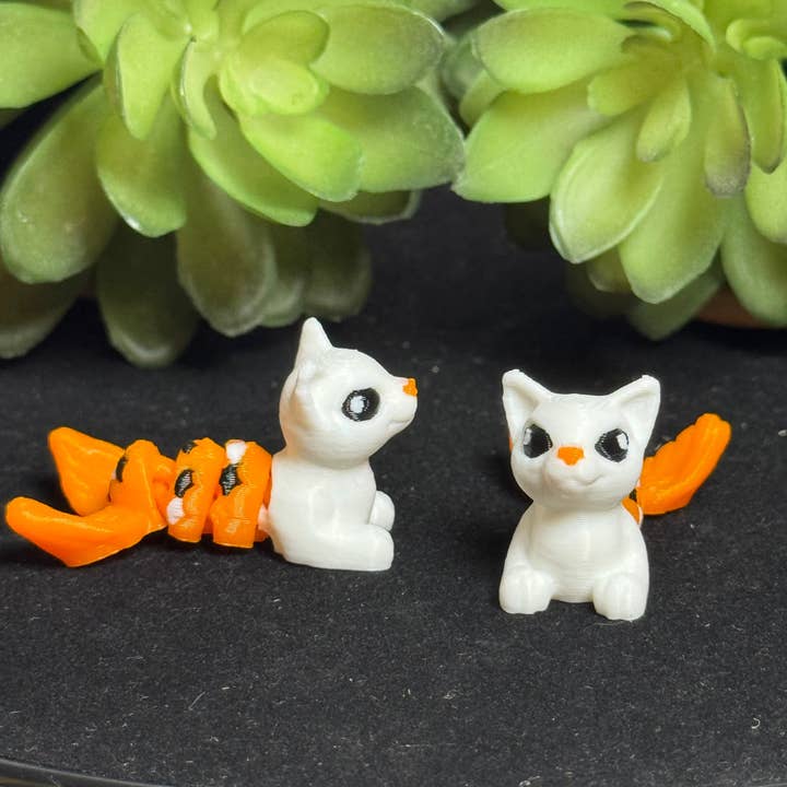Cat Mermaid • PurrMaid • Mini 3D Printed Articulated Animal • Flexi Animals for wholesale by Lorianne Kol