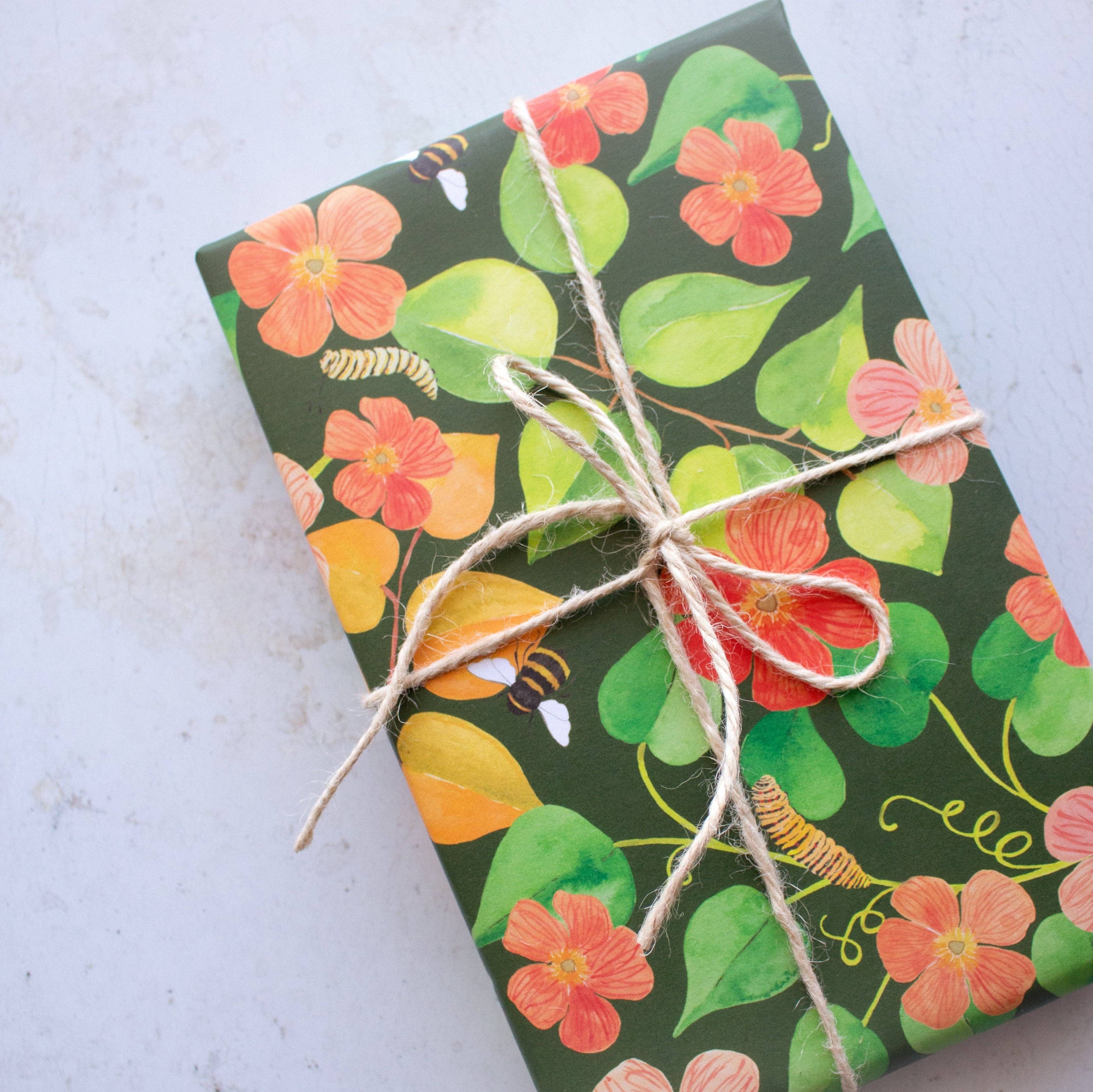littlehoothoot - Wholesale Flat wrap - Poppy Garden Gift Wrap Sheet5
