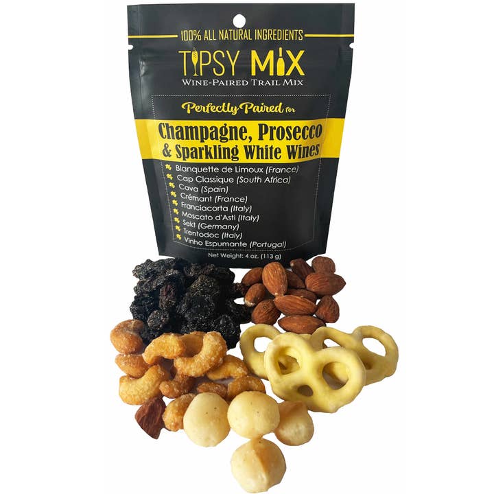 Tipsy Mix - Wholesale Trail Mix - 1. Wine Trail Mix: Champagne, Prosecco, Sparkling White Wine