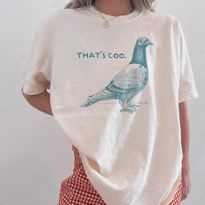 Dat is een Coo Pigeon T-shirt. voor wholesale door Blue Giraffe Inc