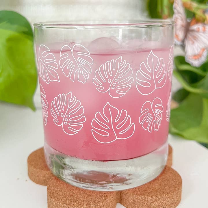 Hart and Flora Shop - Wholesale Cocktail/Liquor Glass - Monstera Cocktail Glass0