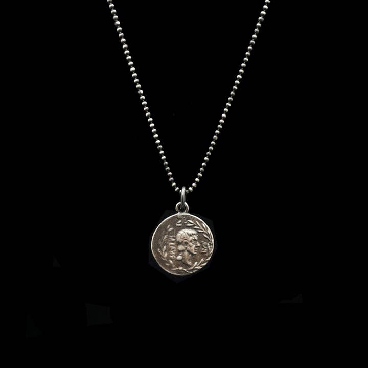 Oude Romeinse Munt Ketting - Brutus - Sterling Zilver voor wholesale door Ancient Things