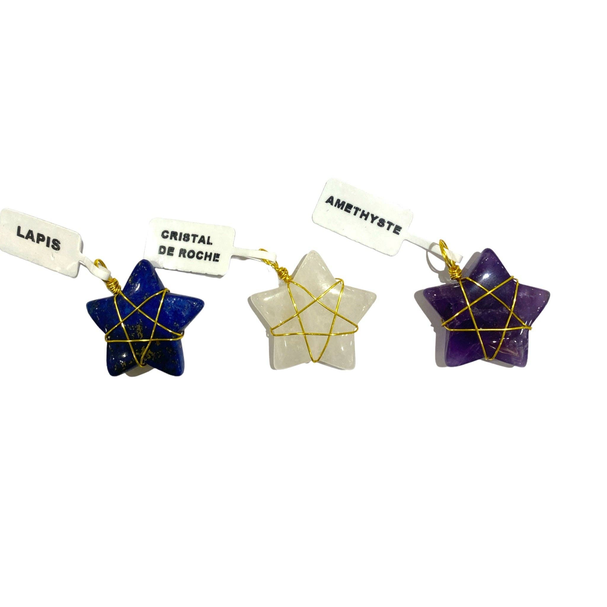 Foliesbijoux - Venta al por mayor Abalorios/colgantes individuales - Colgante estrella dorada0