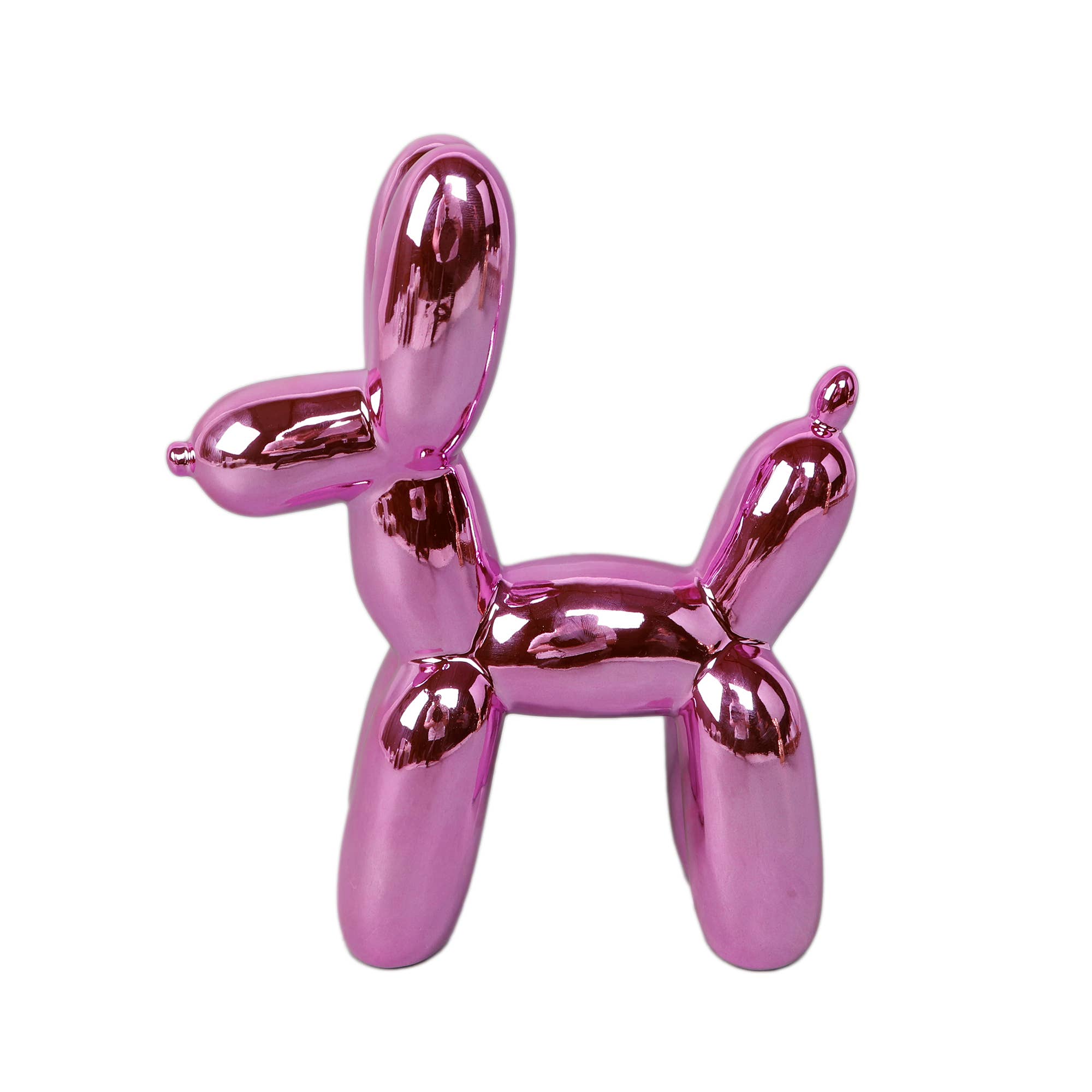 Flora Bunda Inc - Wholesale Sculpture - 10.5" Metallic Pink Balloon Dog Sculpture