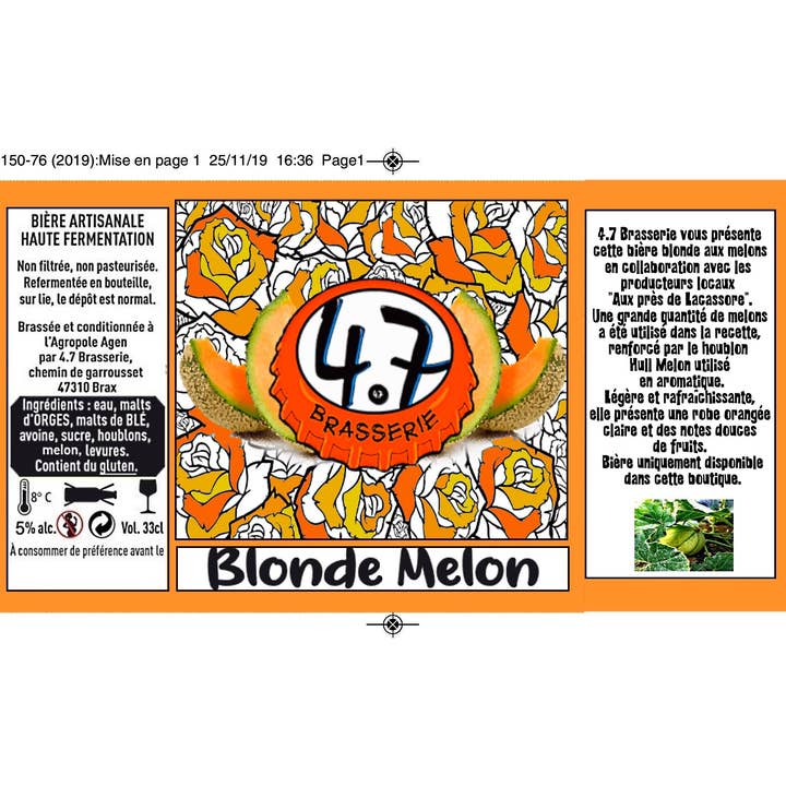 4.7 Brasserie - Wholesale Beer - Blonde Beer Melons