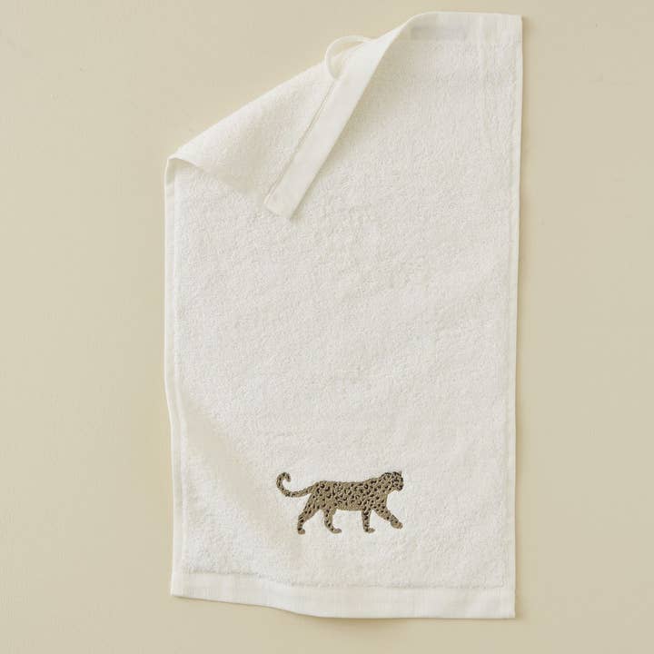 Léo cream guest towel for wholesale by Sylvie Thiriez