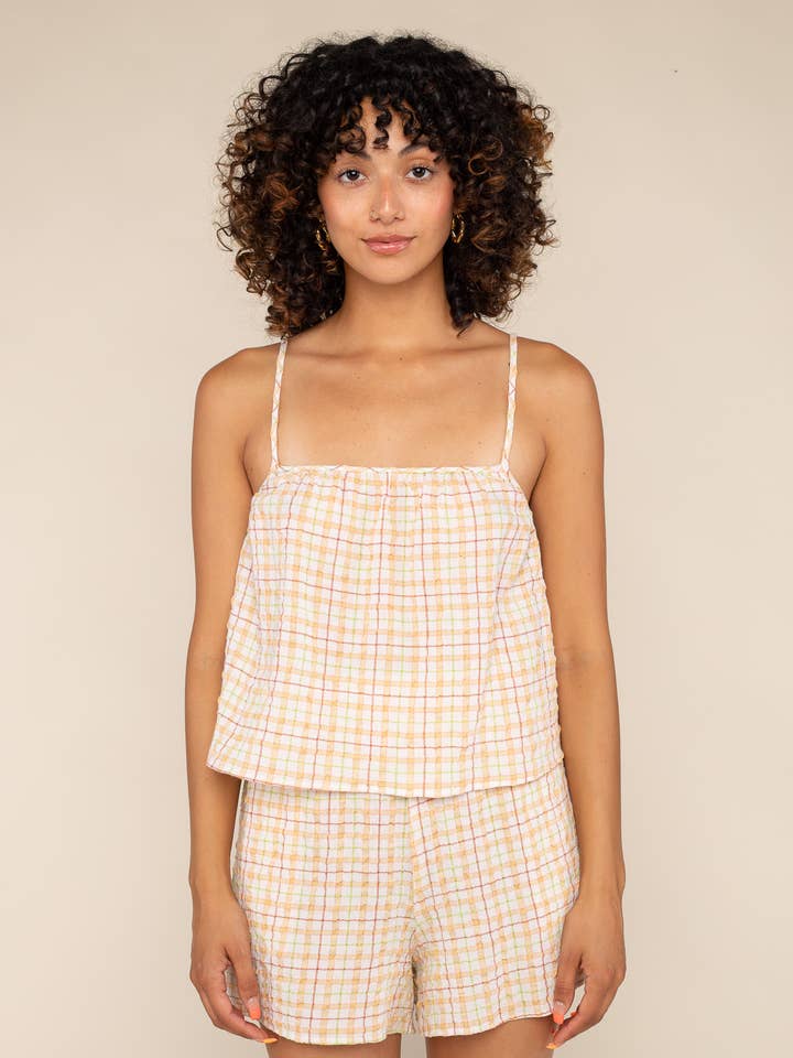 Ivory Yellow Lime Deadstock A-Line Blouse for wholesale on Faire0