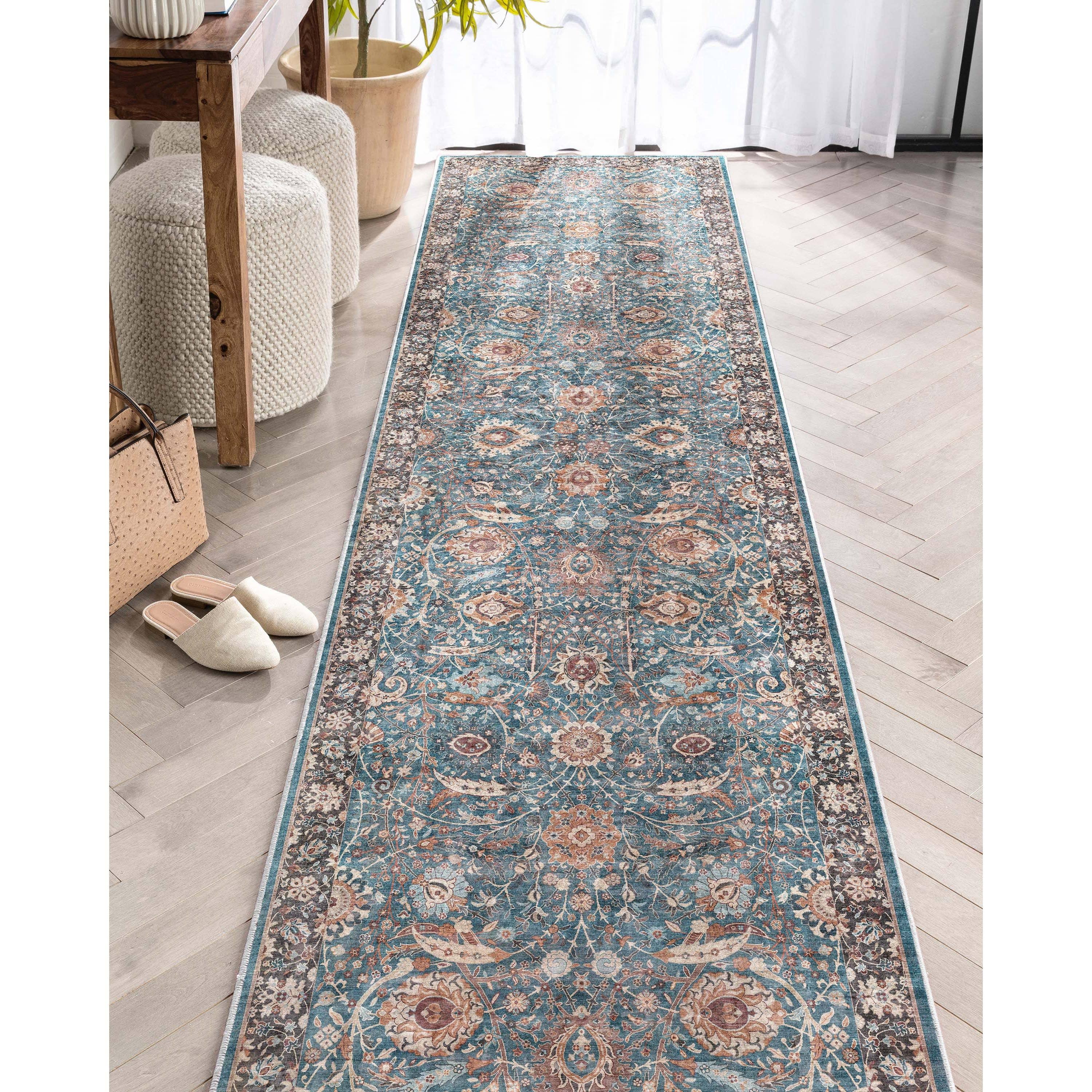 Well Woven - Vendita all'ingrosso Tappeto - Tappeto Liana Vintage Oriental Teal a trama piatta11