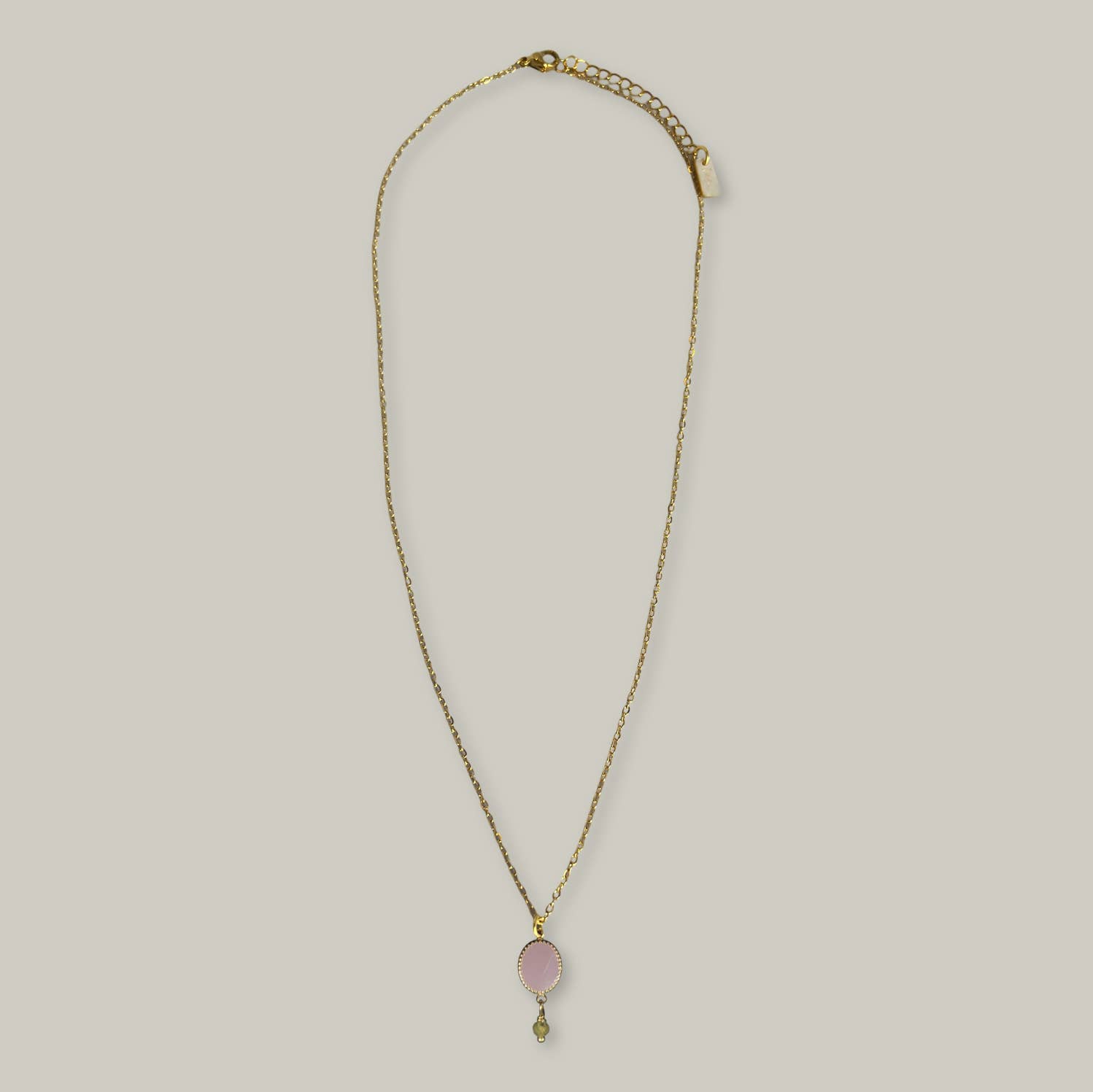 Jazu Jewellery - Wholesale Pendant/Charm Necklace - Nona necklace with enamel oval stainless steel pendant1