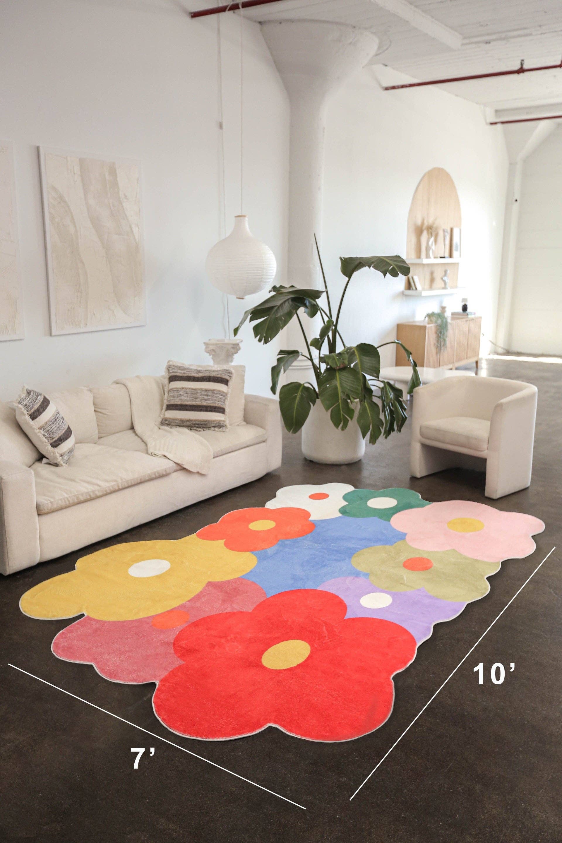 Multicolor Funky Flowers Rug for wholesale on Faire1