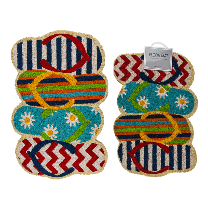 Out of the blue KG – wholesale Golvmatta – Entrématta med flip-flop-design, ca 60 x 40 cm, med hängare0