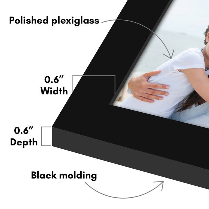 Americanflat - Wholesale Picture Frame - Americanflat 5 Pack Picture Frames With Mat Plexiglass Cover146