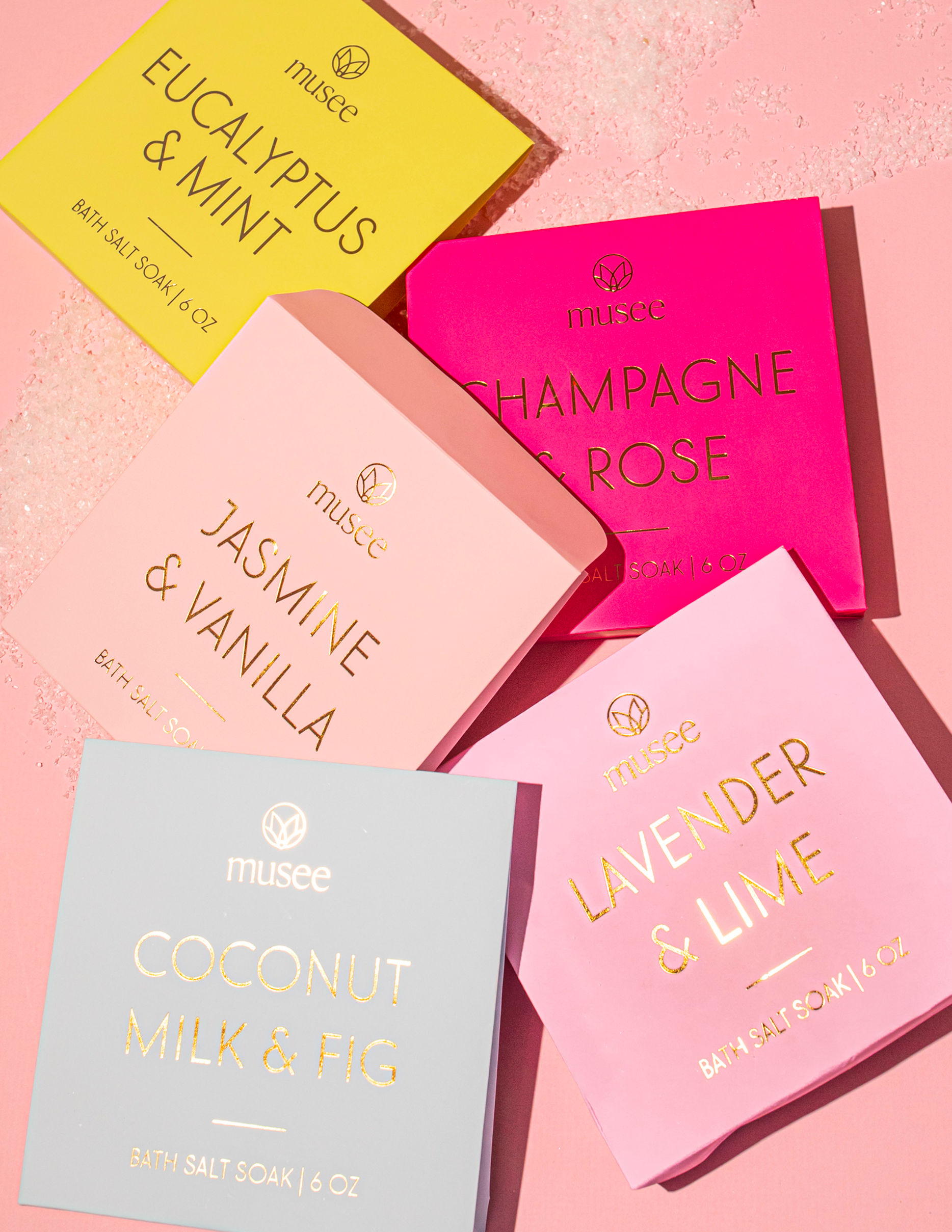 Musee – Leite/Sais de banho por atacado – Mini Sal de Banho de Leite de Coco e Figo1