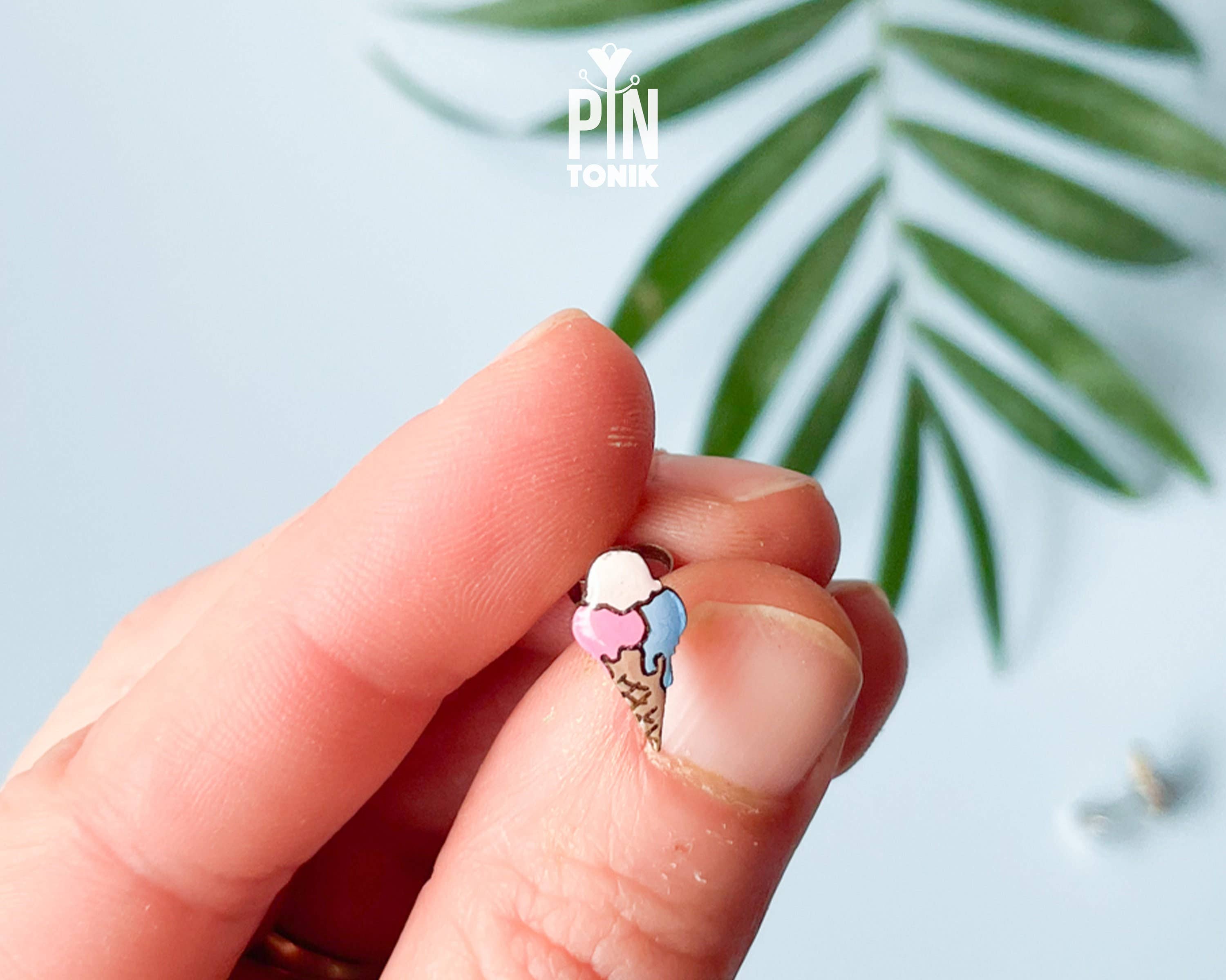 PinTonik - Wholesale Stud/Post Earrings - Ice Cream Stud Earrings - Wooden Summer Food Jewelry1