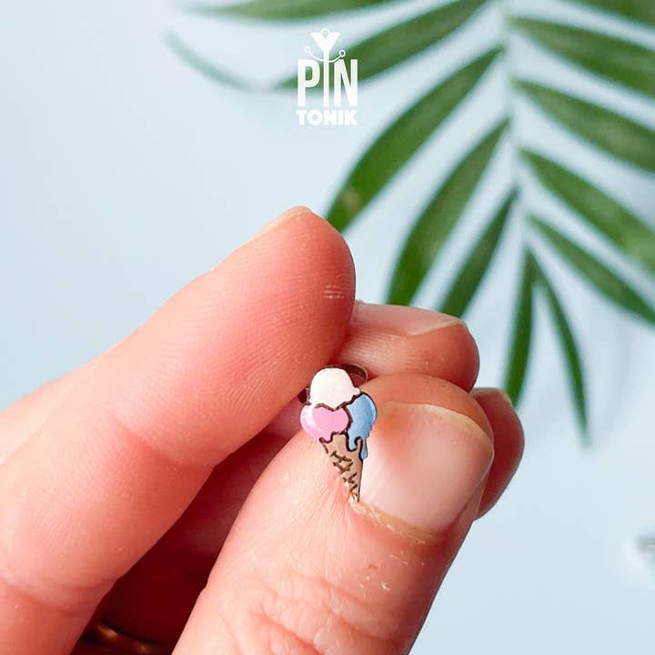 PinTonik - Wholesale Stud/Post Earrings - Ice Cream Stud Earrings - Wooden Summer Food Jewelry1