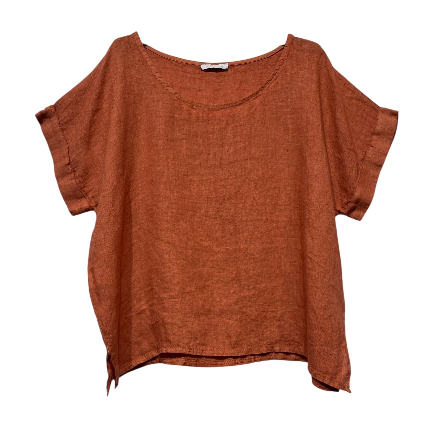 LINEN & COTTON HOUSE – T-shirt – Mulher por atacado – TOP UNI EM LIN 0133218