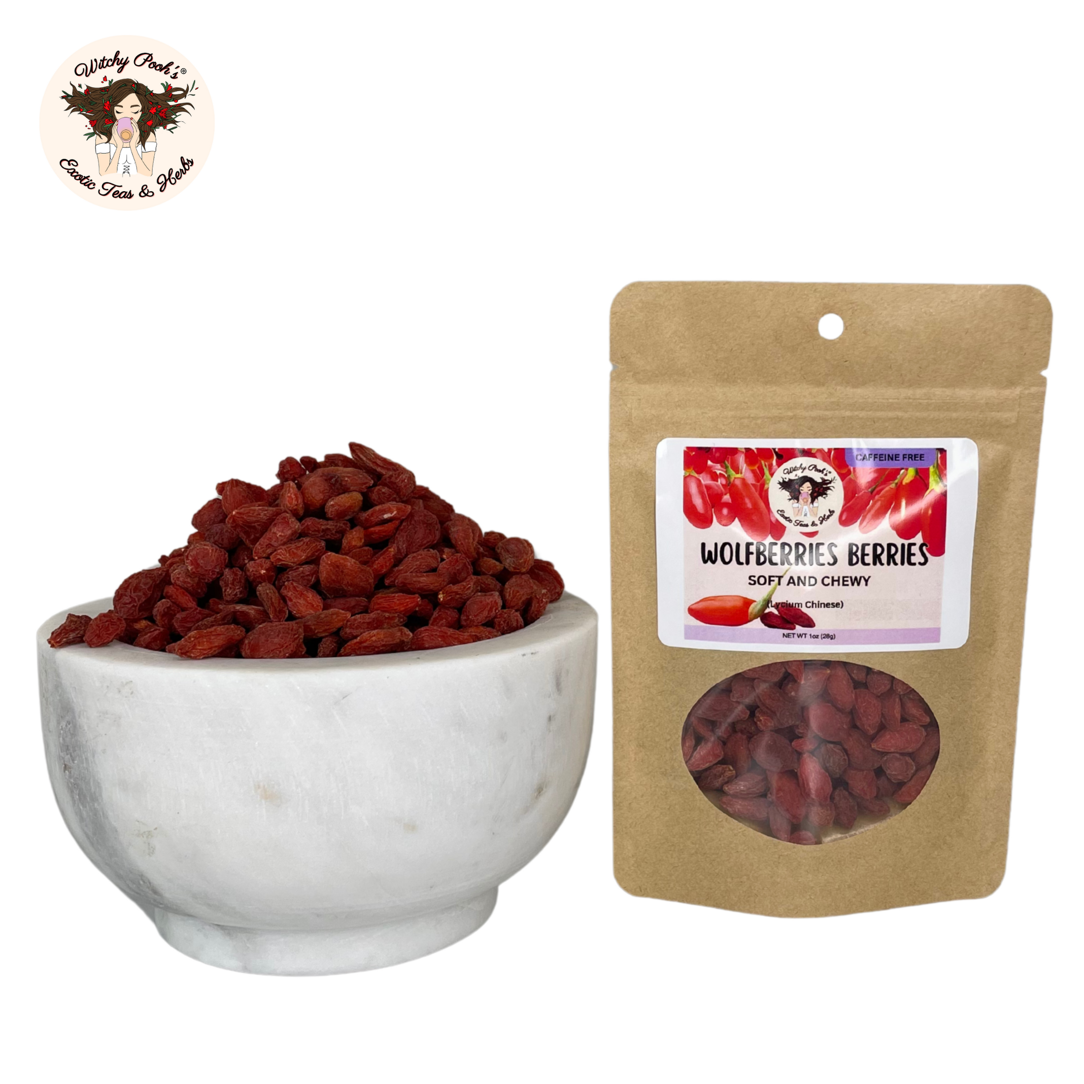 Witchy Pooh's Exotic Teas & Herbs - Wholesale Dried/Dehydrated Fruit - Witchy Pooh's Wolfberries, Goji Berries - Whole Soft & Chewy26