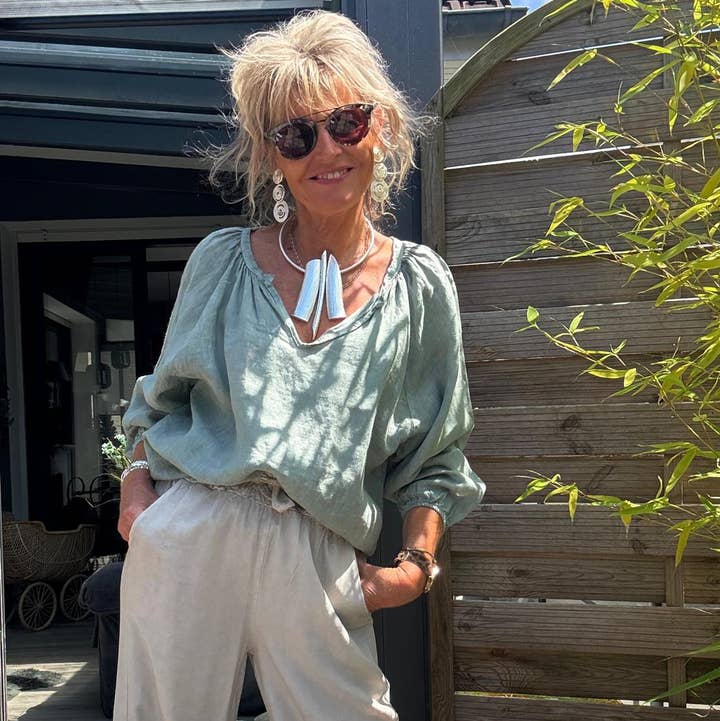 LINEN BLOUSE AX 500 for wholesale by LINEN & COTTON HOUSE