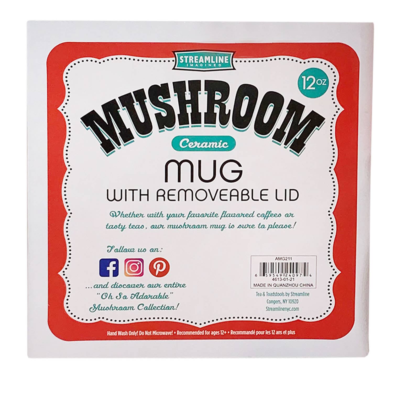 Streamline – Engroshandel Kaffekrus – Keramik-kop med låg, svampeformet – 350 ml2