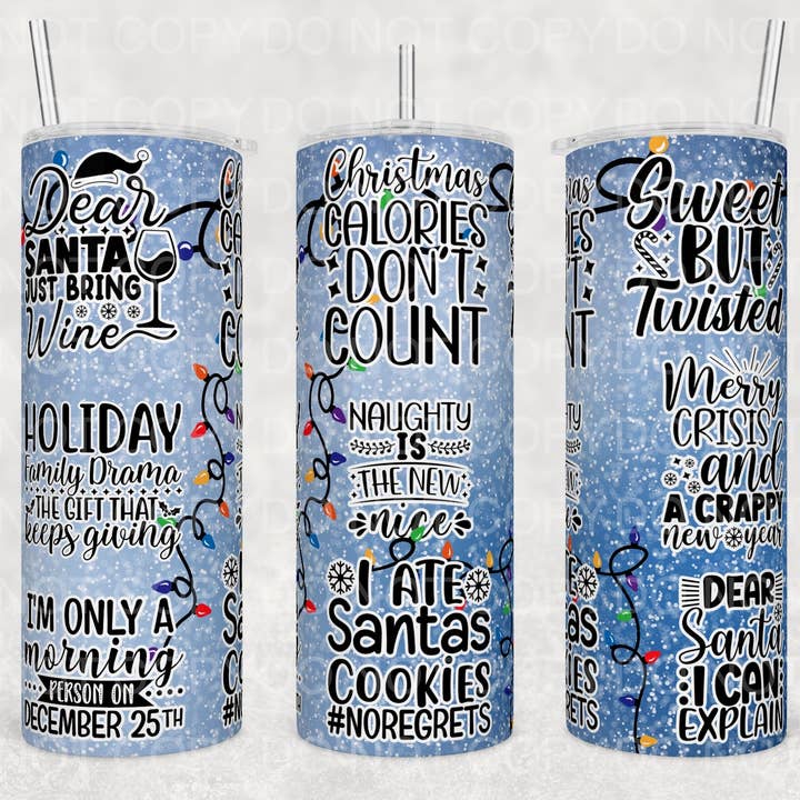 Dear Santa for wholesale by Triple D's Tumblers n More