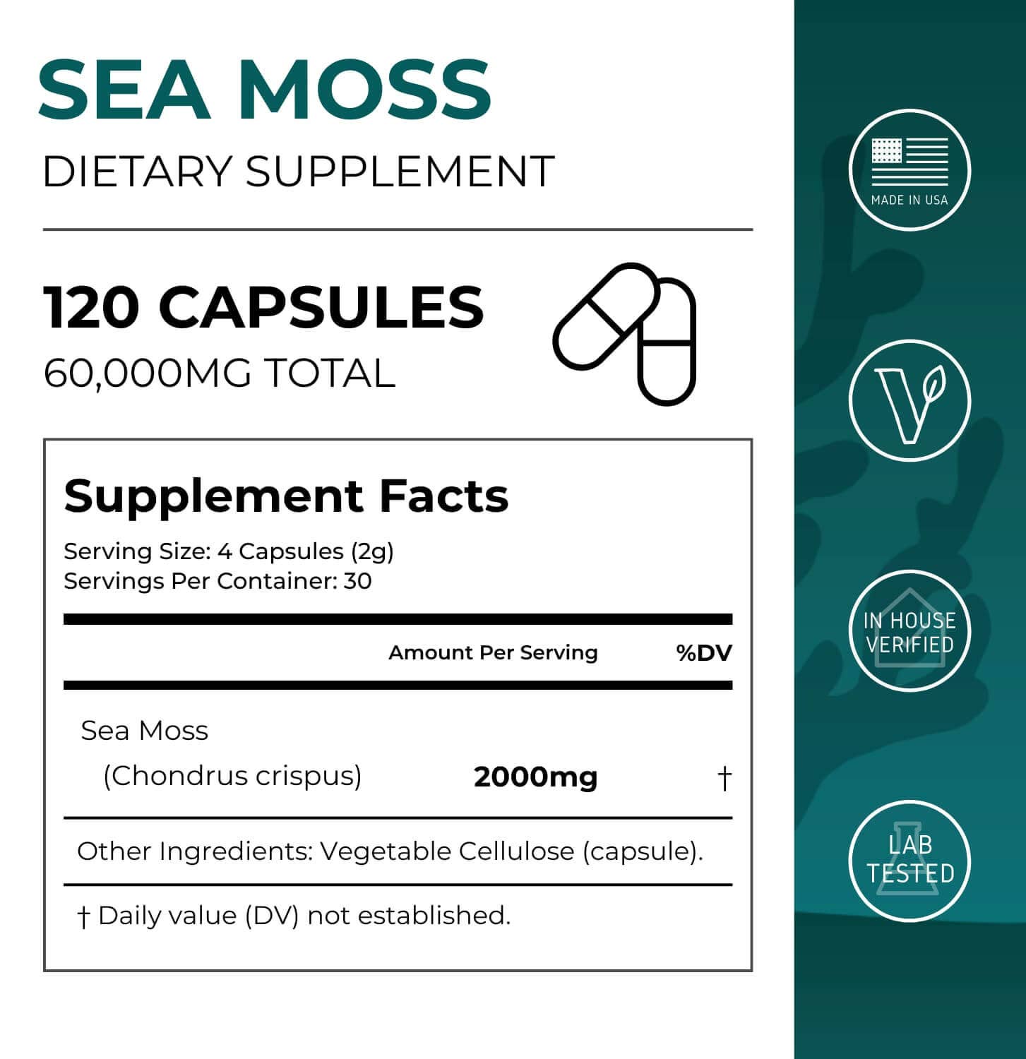 Neurogan Health – wholesale Oral supplement/vitamin – Sea Moss Capsules1