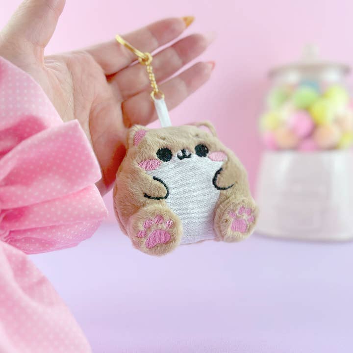 Kawaii Hair Candy - Wholesale Keychain - Unisex - Kawaii Shiba Inu Plush Keychain - Cute Chibi Dog Bag Charm