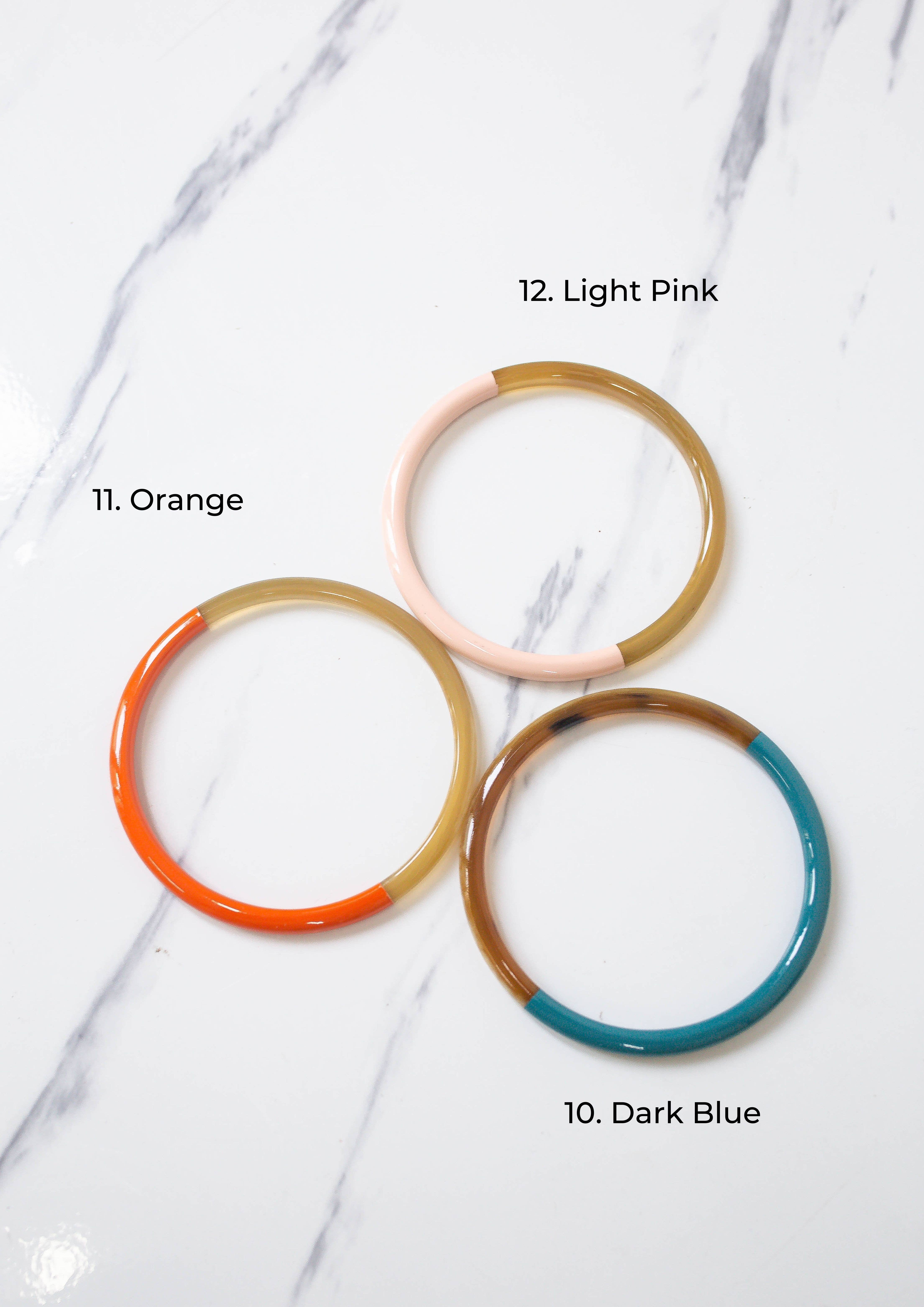 Tonkin Handicraft - Vente Bracelet jonc - Bracelet jonc coloré en corne de buffle1