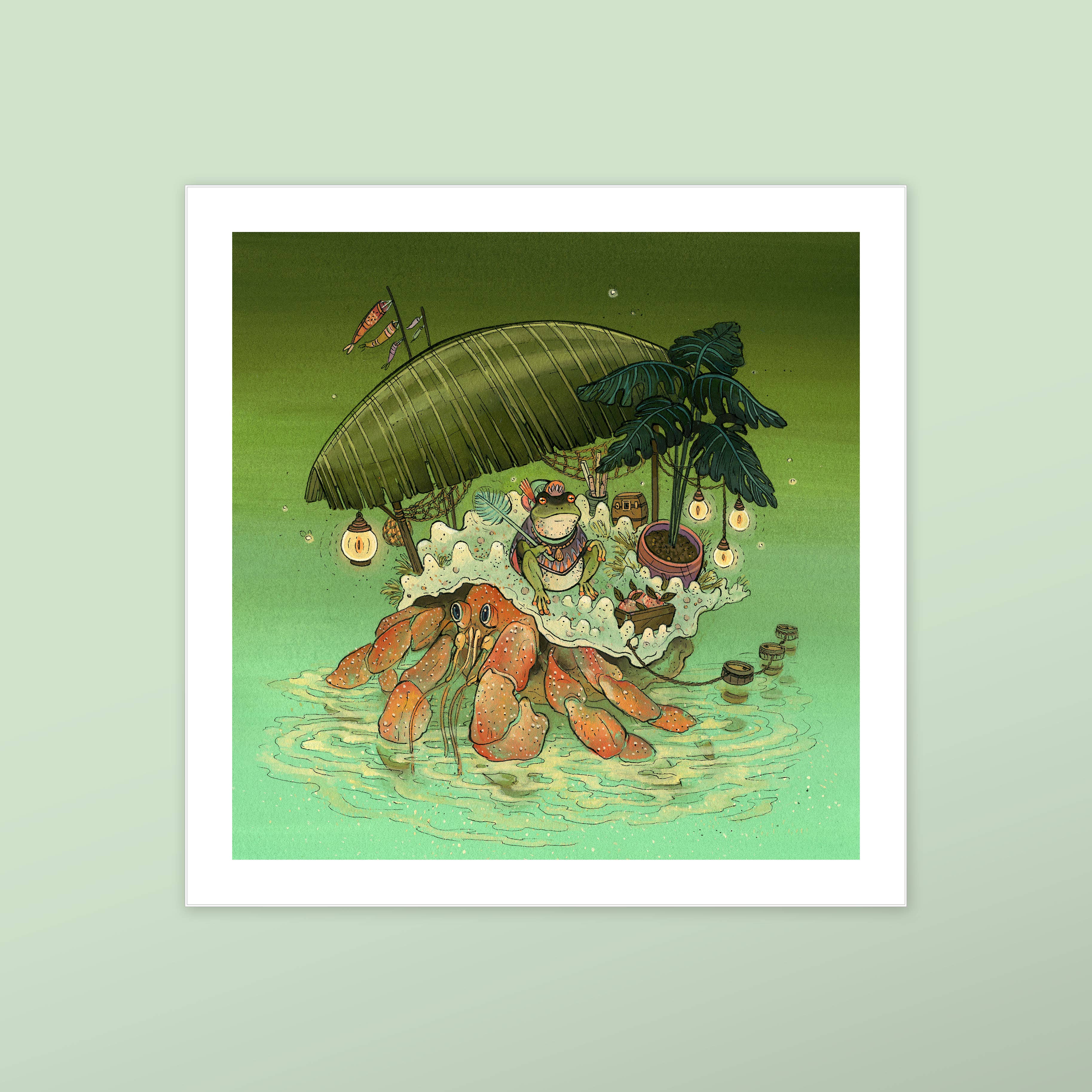 Nimasprout - Wholesale Art Print - Frog Merchant - Fine Art Print