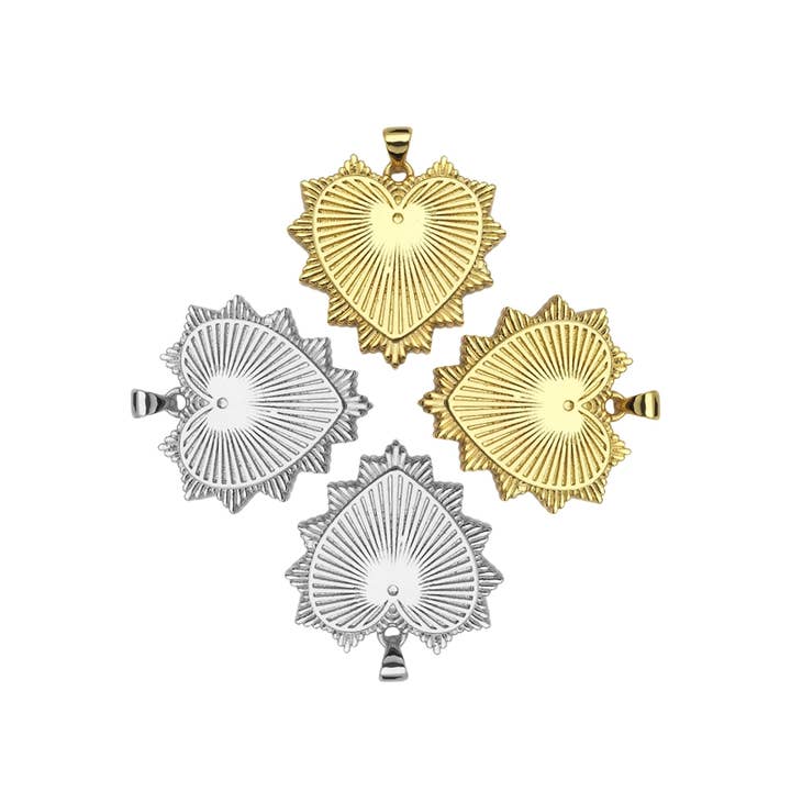 BestBeads&Beyond - Wholesale Individual Charm/Pendant - 18K Real Gold Plated Heart Pendant/Charm, SKU#LK295