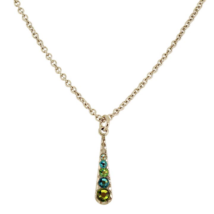 Baked Beads - Wholesale Pendant/Charm Necklace - Multi Crystal Teardrop Necklace