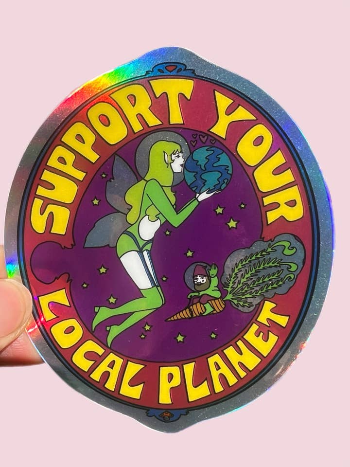 3 Inch Sticker Support Your Local Planet for wholesale by Astral Weekend