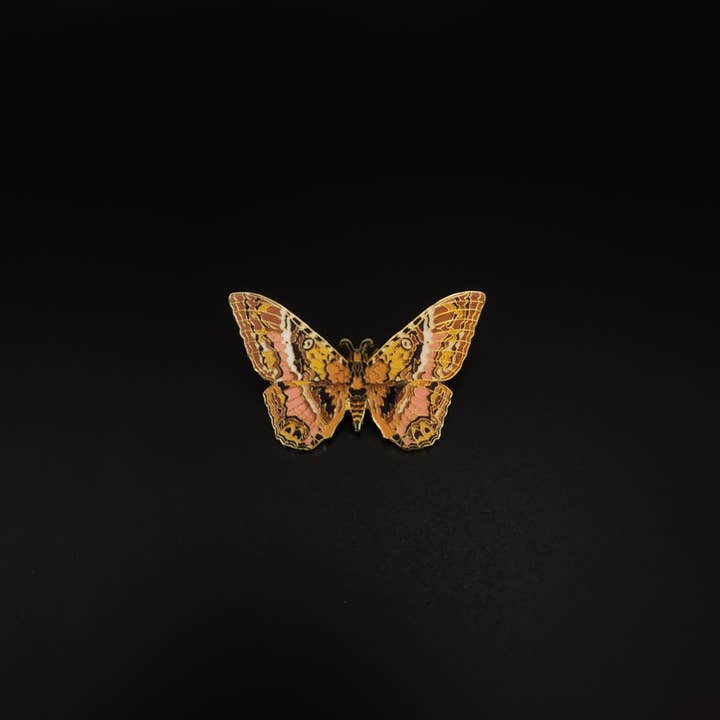 Pinsects - Wholesale Lapel Pin/Button - Black Witch Moth Educational Insect Enamel Pin3