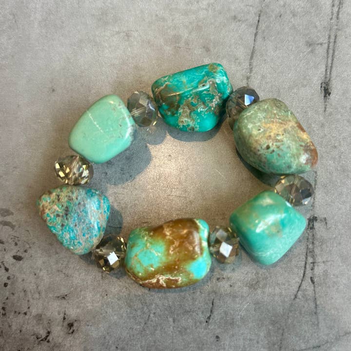 Authentic Turquoise Nugget Bracelet for wholesale by A Rare Bird Shop