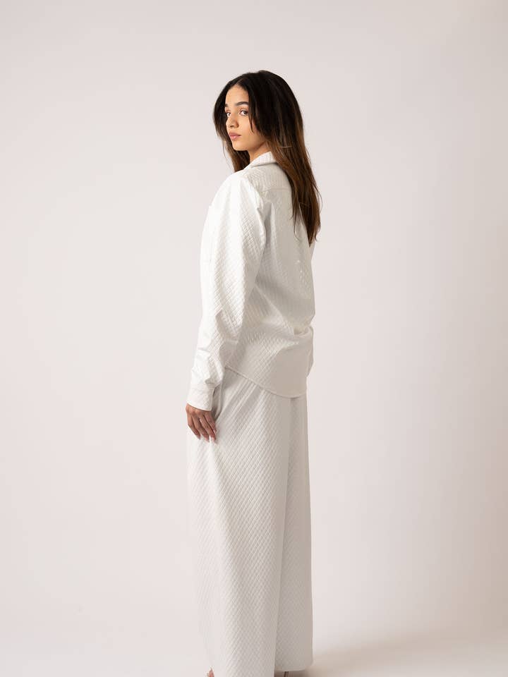 Celeste White Vegan Leather Pants for wholesale by Maui X Lolita