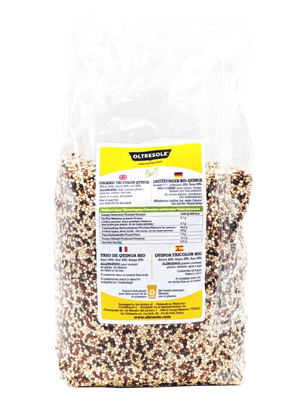 Oltresole - Wholesale Whole Grains - ORGANIC TRICOLOR QUINOA 1 Kg3