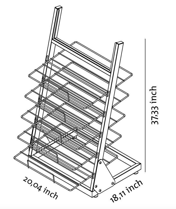 Davanti/Vía Deco Home - Wholesale Retailer Display Stand/Case - Table Display White 5 Shelves1