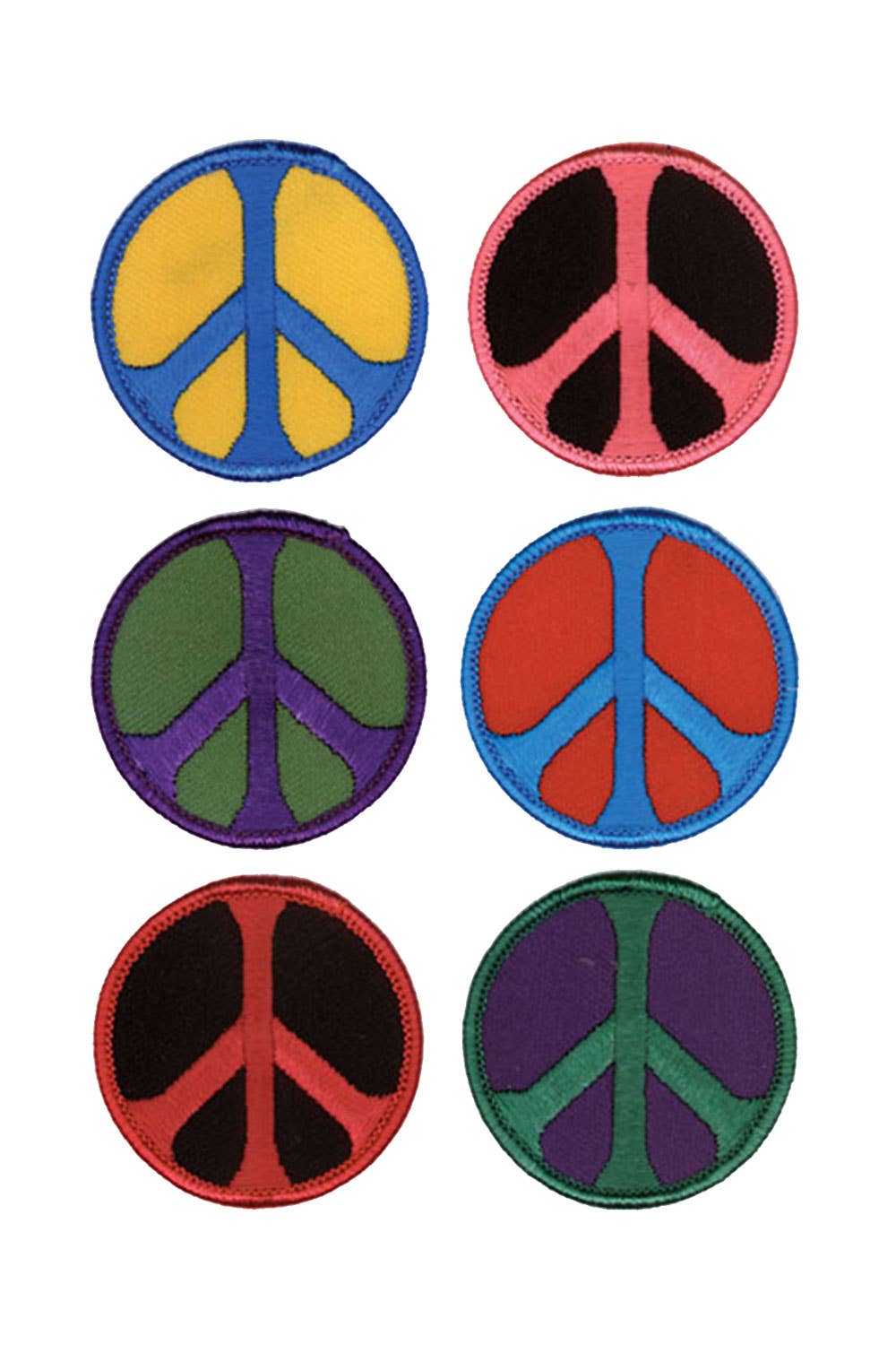 Sunshine Joy - Wholesale Patch - Peace Sign Patch Assorted Colors 3"0