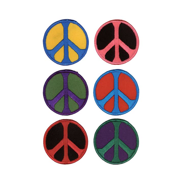 Sunshine Joy - Wholesale Patch - Peace Sign Patch Assorted Colors 3"