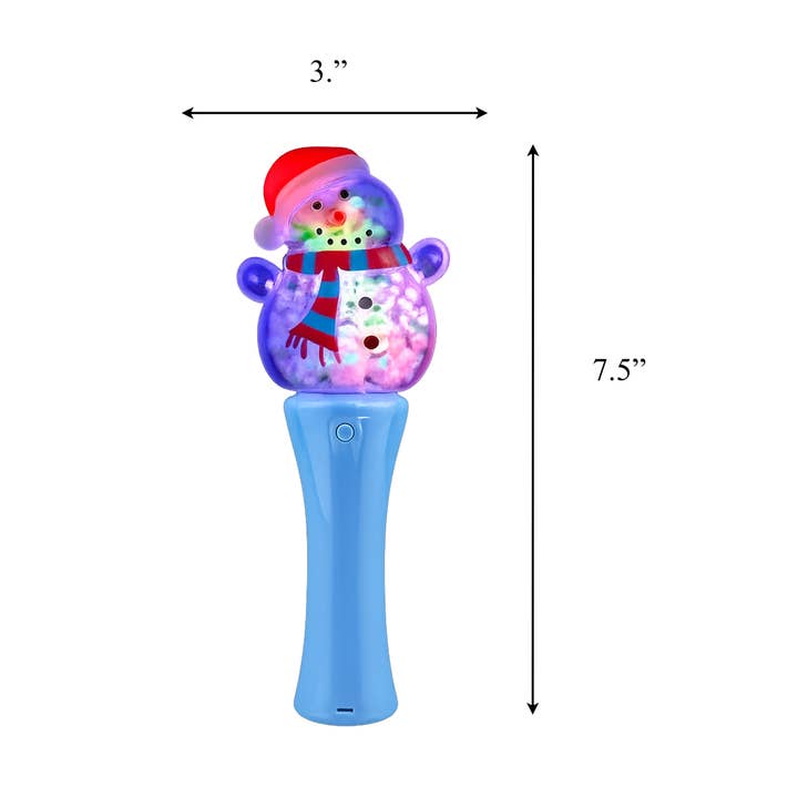 Blinkee.com, LLC - Wholesale Light-Up Toy - Kids & Baby - Light Up Spinning Snowman Christmas Magic Wand1