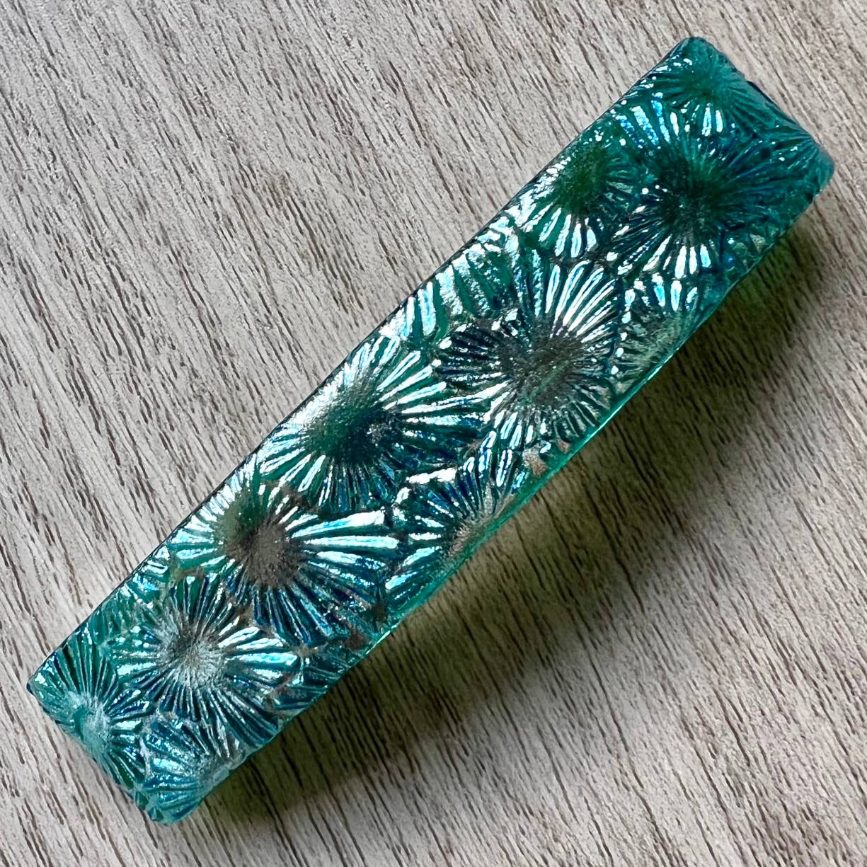 Glass Town USA - Wholesale Barrette - Women's - Barrettes Dichroic Glass Florentine Large Size12