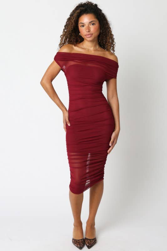 Olivaceous – Engroshandel Kjole - Dame – Miya Mesh Kjole4