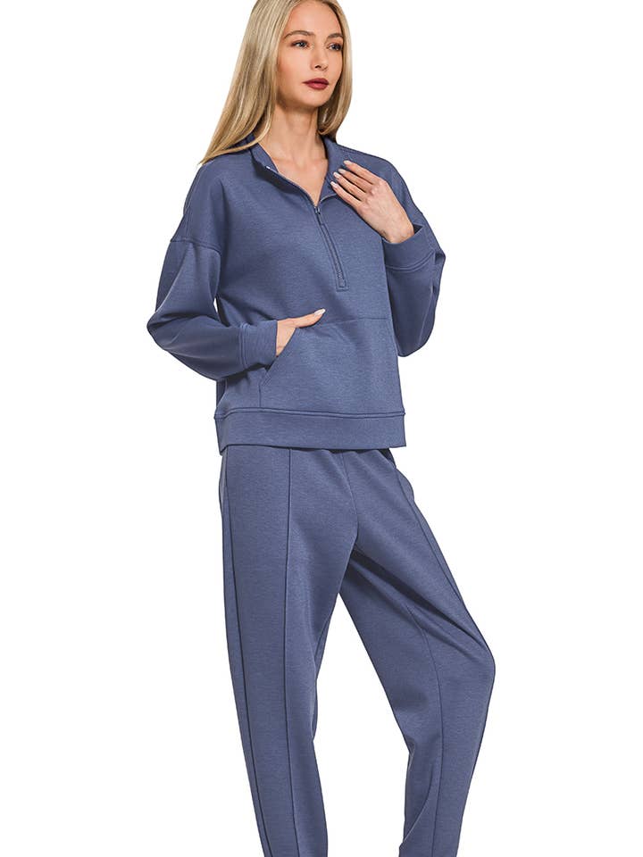 ..._ 0807 Scuba Half Zip Sweatshirts & Joggers 2PC Set SI-28556 for wholesale by 42POPS
